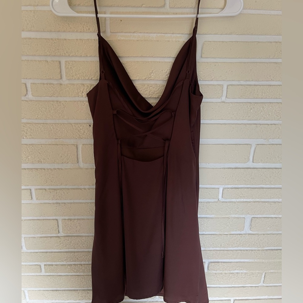 Garage mini dress with back tie up